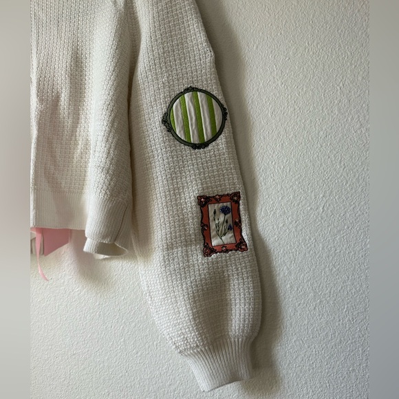 Alice + Olivia Kitty Stace Face Frame Wool Blend Cardigan - Picture 14 of 14